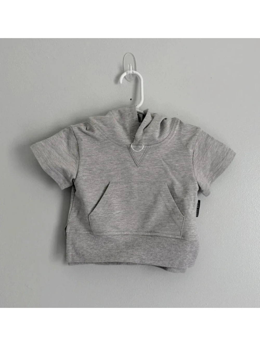 Little Bipsy Hoodie 6/12 Month Gray Short Sleeve Pullover Baby NWT